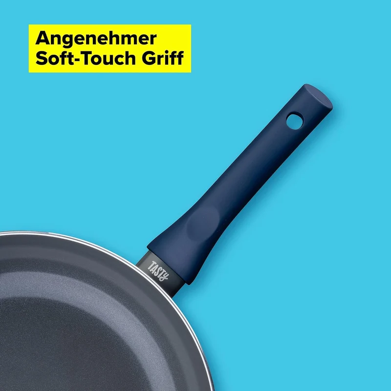 Tasty Antihaft-Wok Ocean Blue 28cm – Hochwertige Pfanne aus recyceltem Aluminium mit keramischer Ant