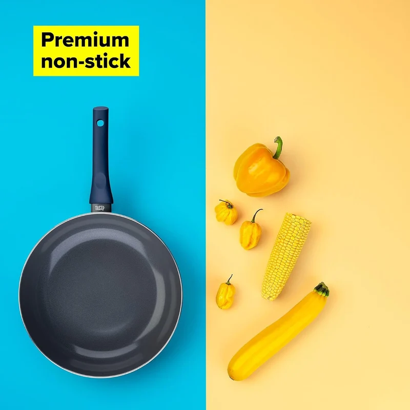 Tasty Antihaft-Wok Ocean Blue 28cm – Hochwertige Pfanne aus recyceltem Aluminium mit keramischer Ant