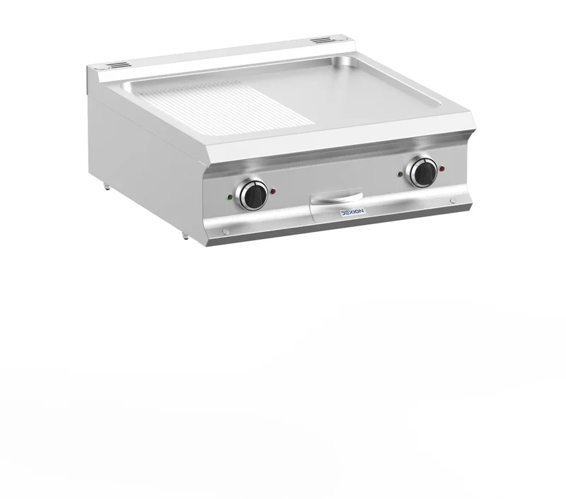 Elektrogrillplatte Dexion Lux 700 - 70/73 - ½ glatt, ½ gerillt - Tischgerät - 10 kW
