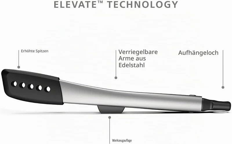Joseph Joseph Elevate Fusion 2 Stück Küchenzange Set, Kochpinzette, Nudelzange, Fleischzange, Servie