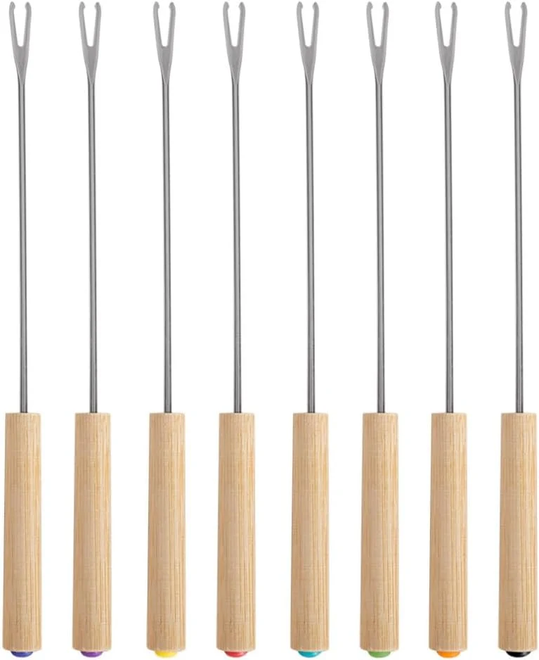 Livoo DOC287 Elektrisches Fondue-Set, Stahl/Bambus