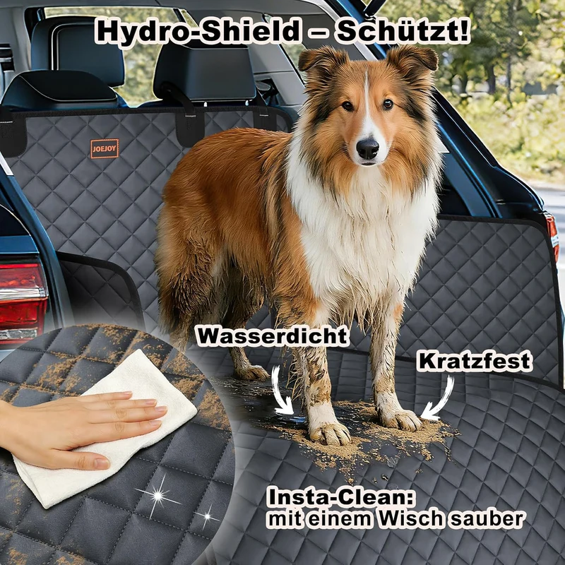 JOEJOY Kofferraumschutz für Hunde mit Seiten- und Ladeschwellenschutz, Universal Kofferraum Schutzma