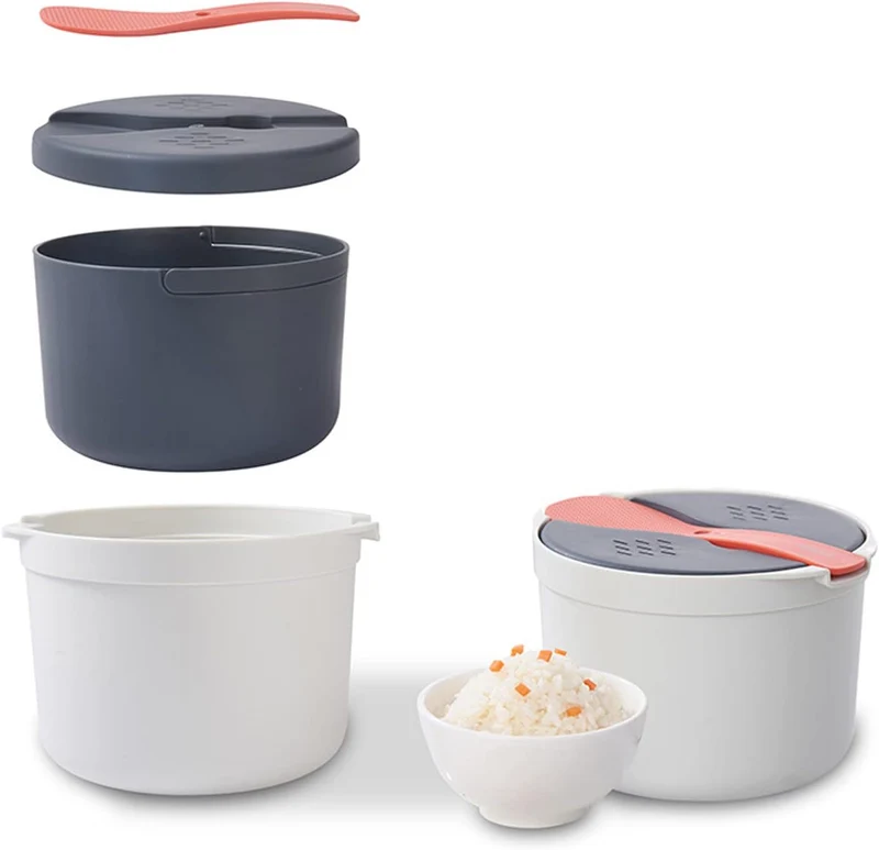 2L Reiskocher Set, Mikrowellen Reiskocher Reiskocher Kleingeräte (Orange)