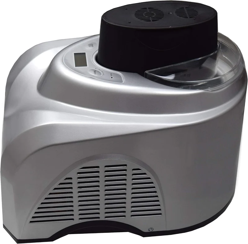 Syntrox Germany Eismaschine mit Kompressor-Frozen Yogurt-Milchshake Maschine-Flaschenkühler Gino Gel