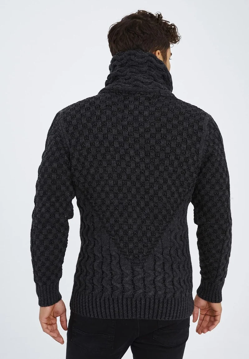 Leif Nelson Herren Strickjacke mit Reissverschluss in Regular Fit, Männer Cardigan in Langarm Design