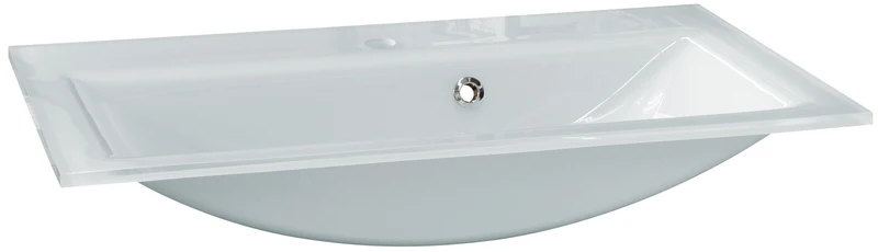 FACKELMANN Glasbecken / Waschtisch aus Glas / Masse (B x H x T): ca. 80 x 14,5 x 50 cm / Einbauwasch