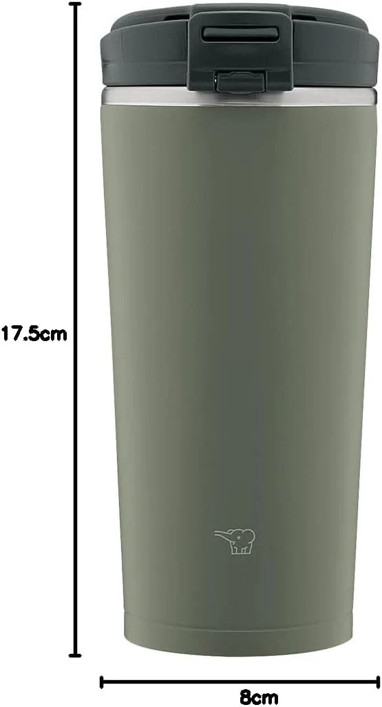 Zojirushi Edelstahl-Tragetasse, 325 ml, Waldgrau 300 ml Waldgrau, 300 ml Waldgrau