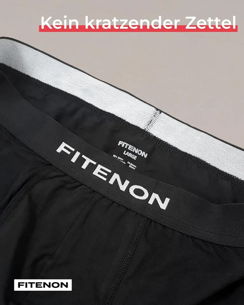 FITENON Boxershorts Herren Baumwolle (6er Pack) Unterhosen Herren ohne einschneidenden Gummibund (Gr