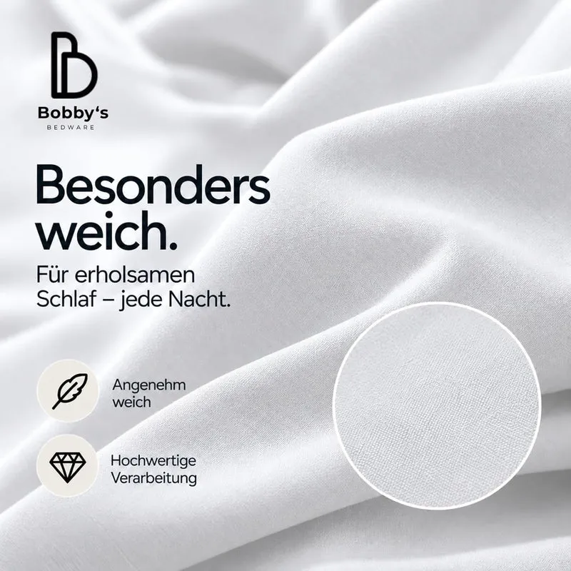 Bobby's Bedware Bettwäsche Baumwolle Made in Green | Bettdecken + Kopfkissenbezug aus 100% Renforcé