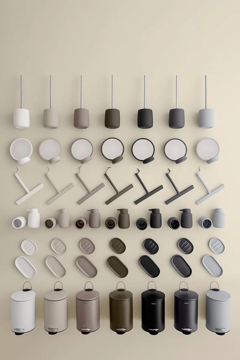 blomus -SONO- WC-Bürste aus Keramik / Kunststoff, Satellite, WC-Garnitur, Soft-Touch, hygienisch, fr