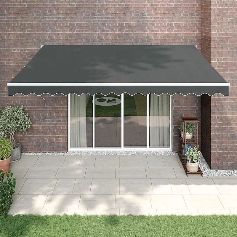 vidaXL Markise, Sonnenmarkise mit Kurbel Automatisch, Gelenkarmmarkise für Terrasse Balkon, Sonnensc