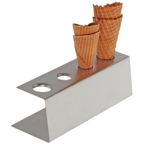 APS Eiswaffel-Ständer , 27 x 9,5 cm, H: 9 cm , Edelstahl, matt poliert