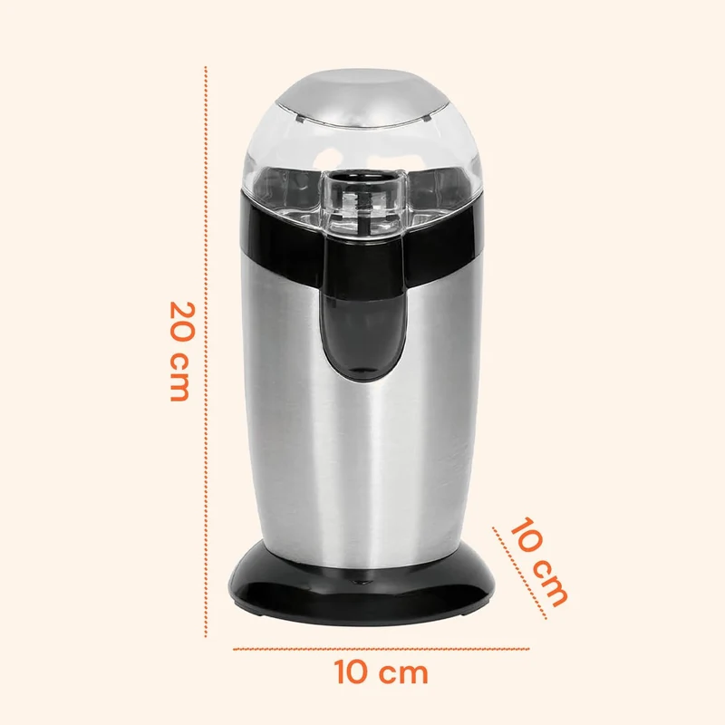 Avilia Trita Kaffeemühle 120 W mit Klingen aus Edelstahl und hygienischem Behälter aus Edelstahl