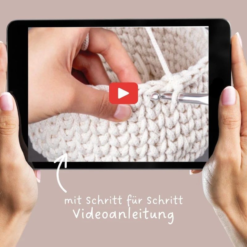 LIDAM 2 Körbe häkeln aus Baumwollgarn| Häkelset für Anfänger +Videoanleitung | Baumwollstrickschlauc