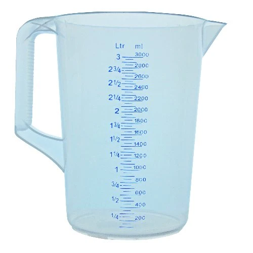 cent Messbecher PP mit geschlossenem Griff 3,0l