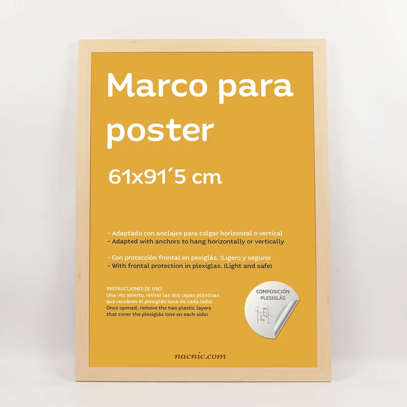 Nacnic Grosse Fotorahmen zum Schutz und Anzeige von Fotos, Diplome, Plakate, Poster, Kunstdrücke. in