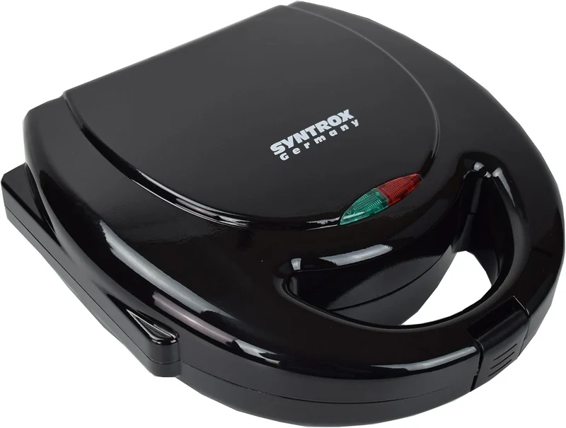 Syntrox Germany SM-750WD Sandwichmaker mit herausnehmbaren und spülmaschinengeeigneten Wechselplatte