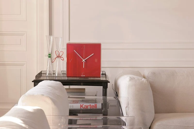 Kartell Tic und Tac Uhr, Plastik, schwarz, 30 x 30 cm, Schwarz