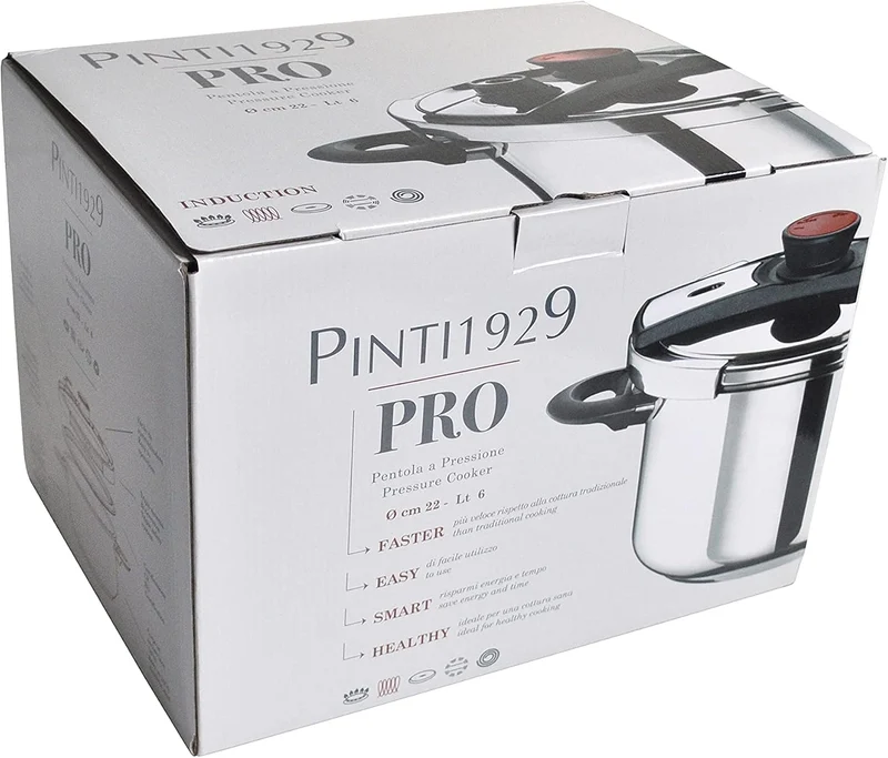 Pintinox, Pro Druckkochtopf, Edelstahl, induktionsgeeignet, 6 Liter