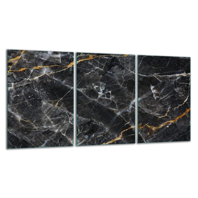 TMK | Herdabdeckplatten ceranfeld 3 Teilig 30x52 cm | Ceranfeldabdeckung Küche Elektroherd Induktion