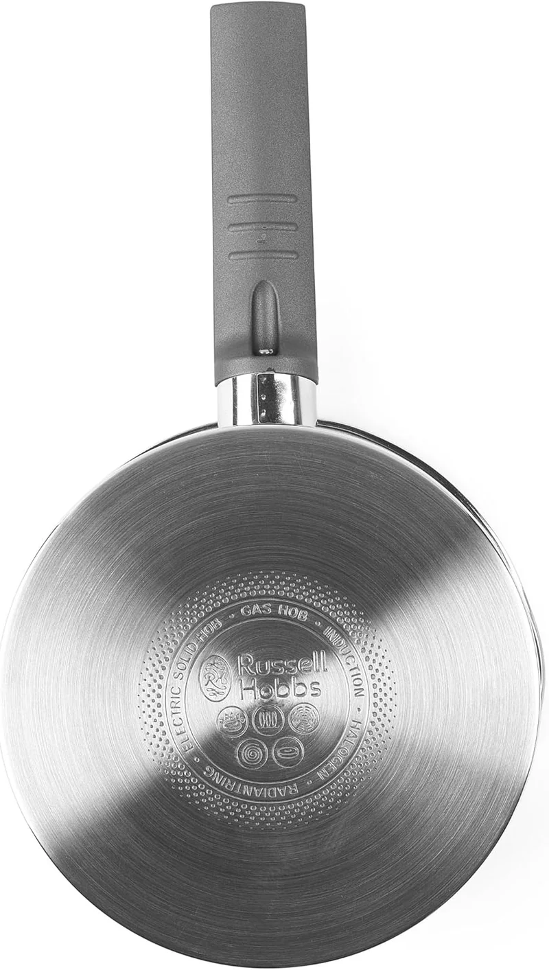 Russell Hobbs RH01163EU Excellence 18cm stieltopf mit deckel, 2L Kochtopf stieltopf mit Glasdeckel,