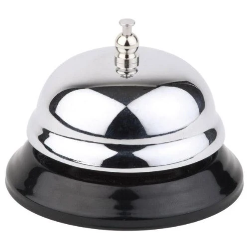 APS Rezeptionsglocke , Ø 10 cm, H: 6,5 cm , hochglanz verchromt