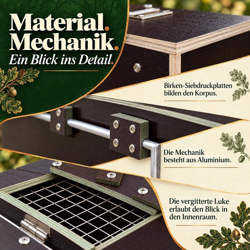 Martenbrown® Katzenfalle Gross 120cm I Dient auch als Waschbärfalle oder Marderfalle I Marder Kasten