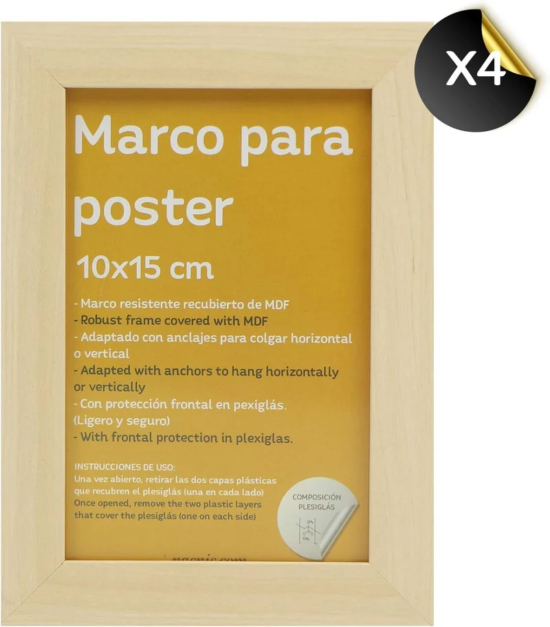 Nacnic 10-er Set Klassische Fotorahmen zum Schutz und Anzeige von Fotos, Diplome, Poster, Kunstdrück