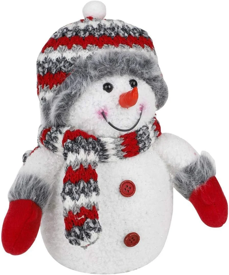 Bambelaa! LED Schneemann Weihnachtsdeko Innen Beleuchtet 26 cm Batteriebetrieben Weihnachtsbeleuchtu