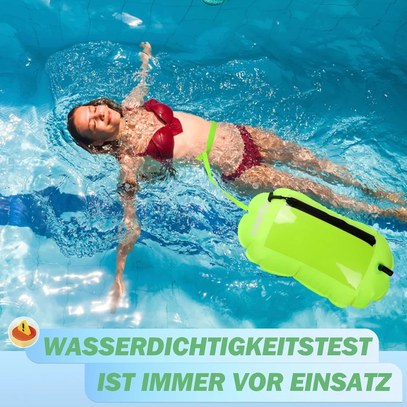 BOOSTEADY Schwimmboje, Trockensack Boje Schwimmen Aufblasbare Trockentasche Swimming Buoy mit Handyt