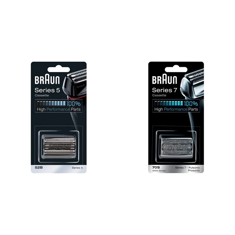 Braun Series 5 Elektrorasierer Scherkopf, kompatibel mit Rasierer Herren Series 5, 52B, schwarz & Se