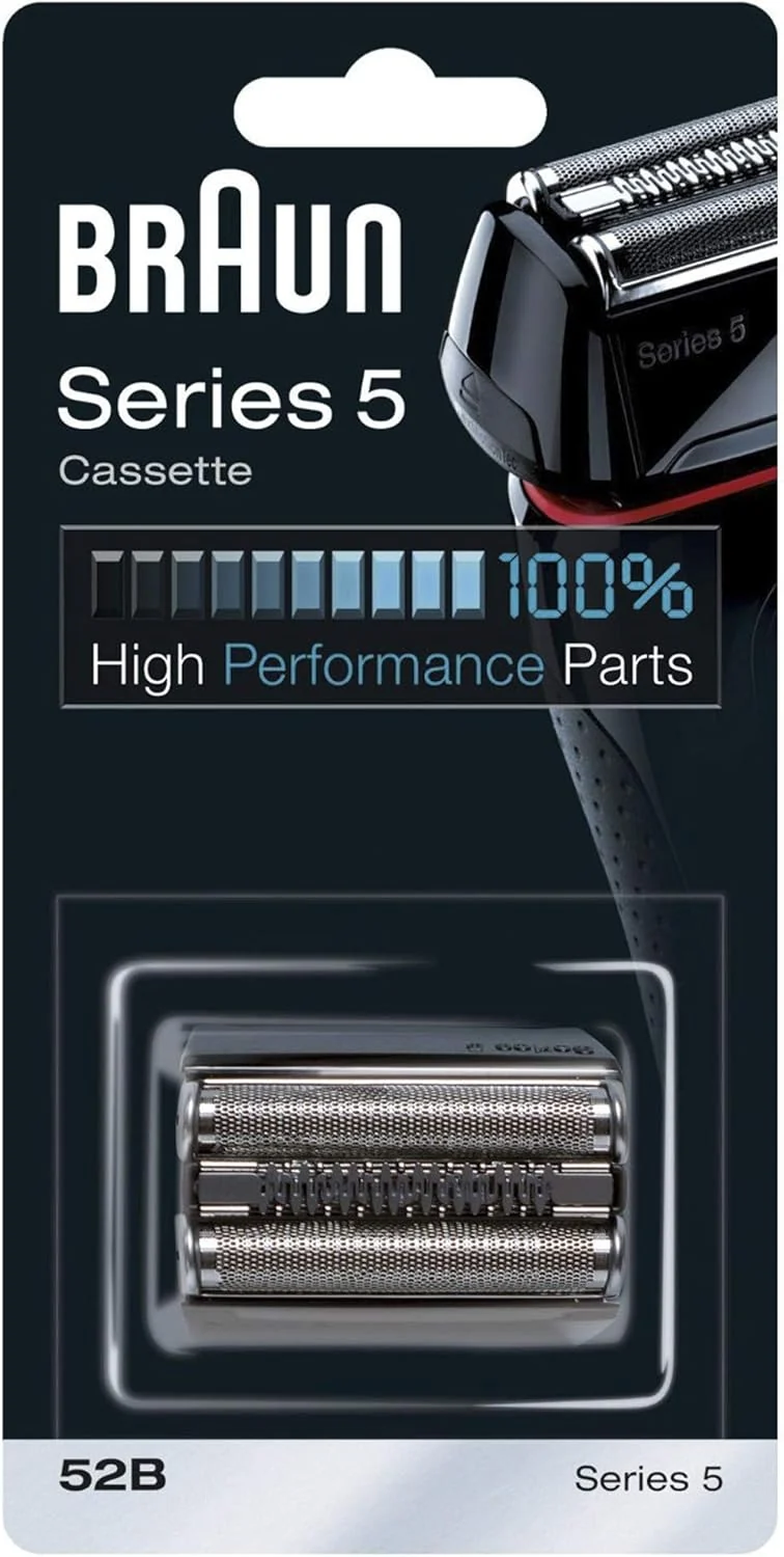 Braun Series 5 Elektrorasierer Scherkopf, kompatibel mit Rasierer Herren Series 5, 52B, schwarz & Se