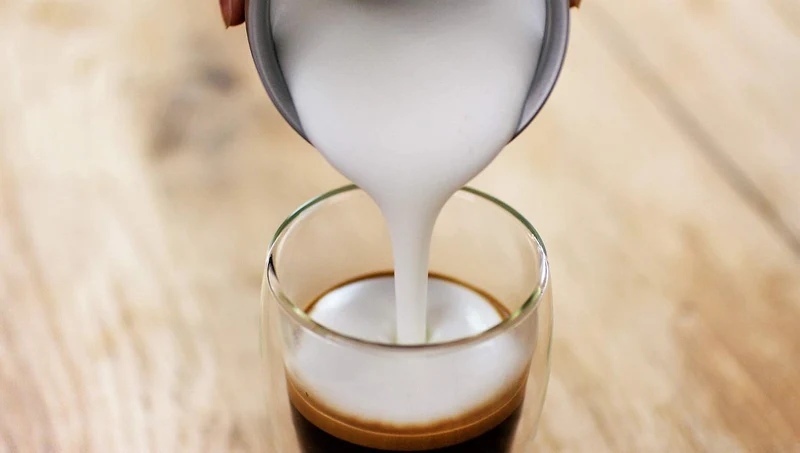 Philips Milk Twister Milchaufschäumer mit heissem und kaltem Schaum, Schwarz