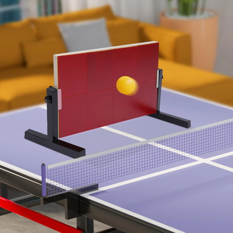 Tischtennis Returnbrett Tischtennis Rebound Board Mit 8 Gummis,360° Einstellbare Trainingsgerät RüCk