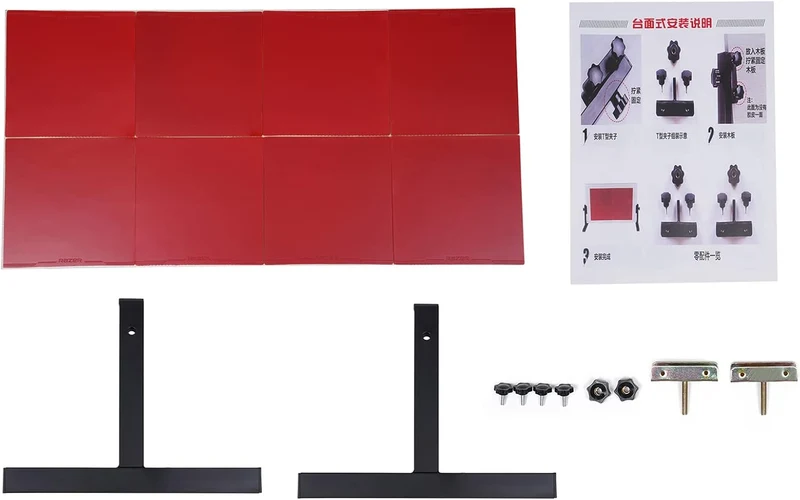 Tischtennis Returnbrett Tischtennis Rebound Board Mit 8 Gummis,360° Einstellbare Trainingsgerät RüCk