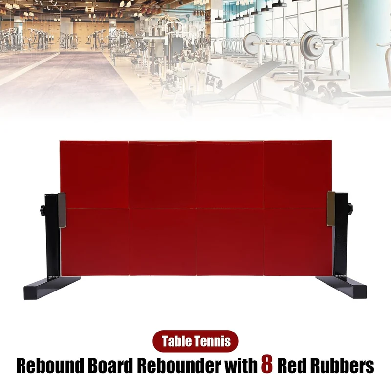 Tischtennis Returnbrett Tischtennis Rebound Board Mit 8 Gummis,360° Einstellbare Trainingsgerät RüCk