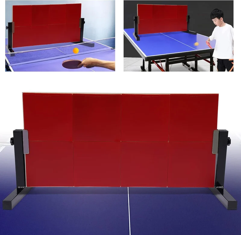 Tischtennis Returnbrett Tischtennis Rebound Board Mit 8 Gummis,360° Einstellbare Trainingsgerät RüCk