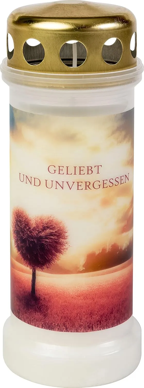 Bolsius Grablicht - Weiss - 12 Stück - Länge Brenndauer 70 Stunden - Trauerkerze & Gedenkstätte Kerz