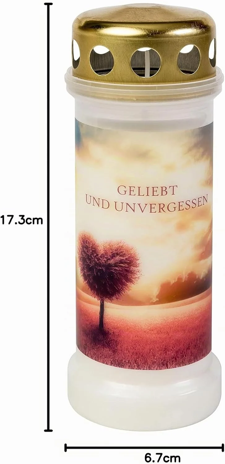 Bolsius Grablicht - Weiss - 12 Stück - Länge Brenndauer 70 Stunden - Trauerkerze & Gedenkstätte Kerz
