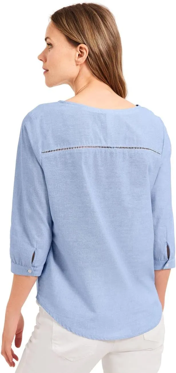 Cecil Damen Chambree Sommerbluse, L Blouse Blue