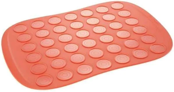 Tescoma 629426 Tappetino per macarons Backform, Silokon, Rot