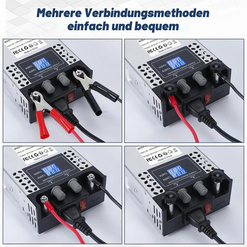 BOSYTRO Regelbares Netzteil 0-12V 0-50A 600W Schaltnetzteil Transformator Power Supply Trafo 230v au
