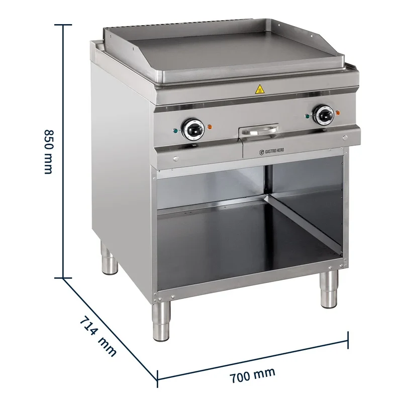 Elektrogrillplatte Serie 700 - 70/70 - glatt