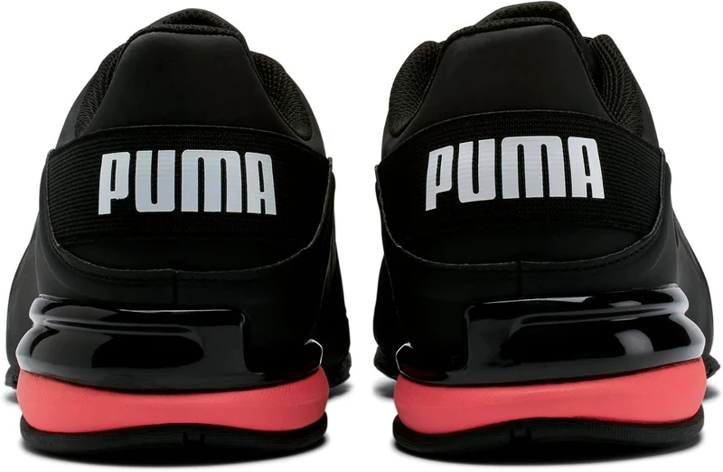 PUMA Herren Viz Runner Sneaker 42 EU Weiss Schwarz, 42 EU Weiss Schwarz