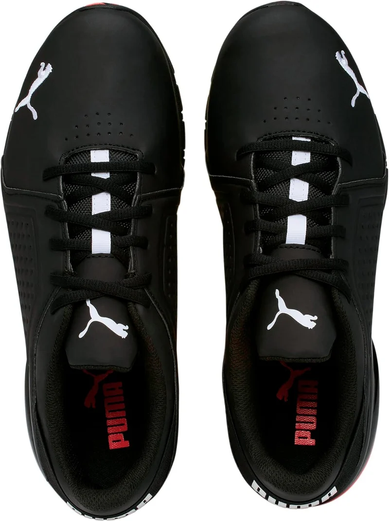 PUMA Herren Viz Runner Sneaker 42 EU Weiss Schwarz, 42 EU Weiss Schwarz