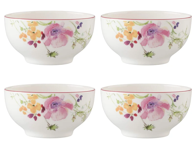 Villeroy & Boch Mariefleur Basic 4er Set Müslischalen French-BOL oval Porzellan