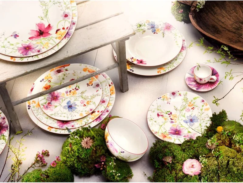 Villeroy & Boch Mariefleur Basic 4er Set Müslischalen French-BOL oval Porzellan