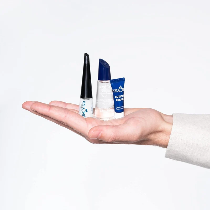 Herome 3-in-1 Maniküre Set mit Nagelhärter, Nagellackentferner & Nagelhautcreme -1 set- Gegen Spalte