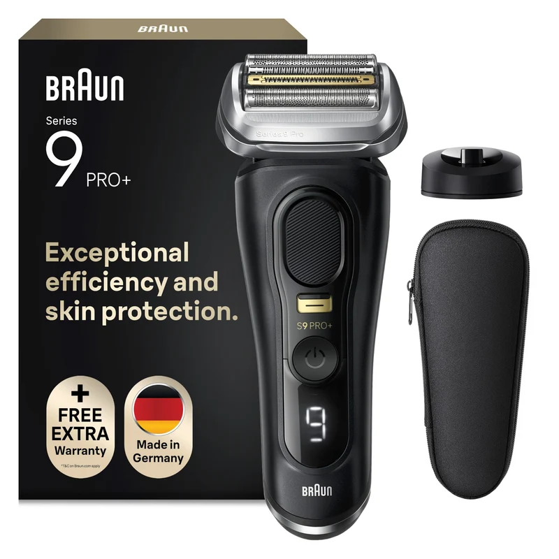 Braun Series 9 Pro+ Rasierer Herren Elektrisch, Elektrorasierer mit 5 Pro Rasierelementen, Langhaars