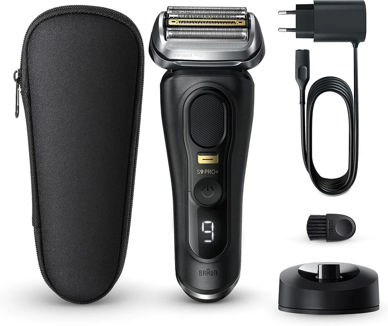 Braun Series 9 Pro+ Rasierer Herren Elektrisch, Elektrorasierer mit 5 Pro Rasierelementen, Langhaars